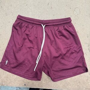 Ironwilled Burgundy Mesh Shorts